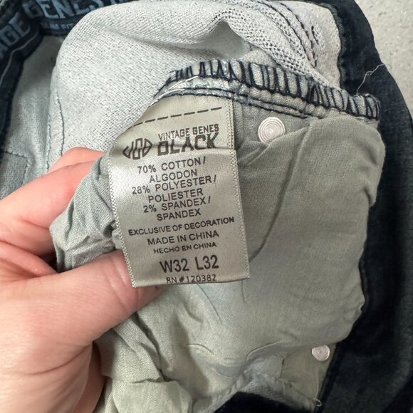 VGB Vintage Geans Black Men's Jeans Slim Fit New With Tags Size 32x32 - Picture 3 of 6